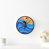 Vrouw Volleybal Speler Beachvolleybal Ronde Klok (Huis)