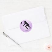 Vrouw Volleybal Speler Beachvolleybal Ronde Sticker (Envelop)