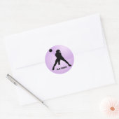 Vrouw Volleybal Speler Beachvolleybal Ronde Sticker (Envelop)