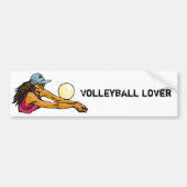 Vrouw Volleybalspeler Bumpersticker (Voorkant)