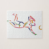 Vrouw Volleybalspeler Legpuzzel (Horizontaal)