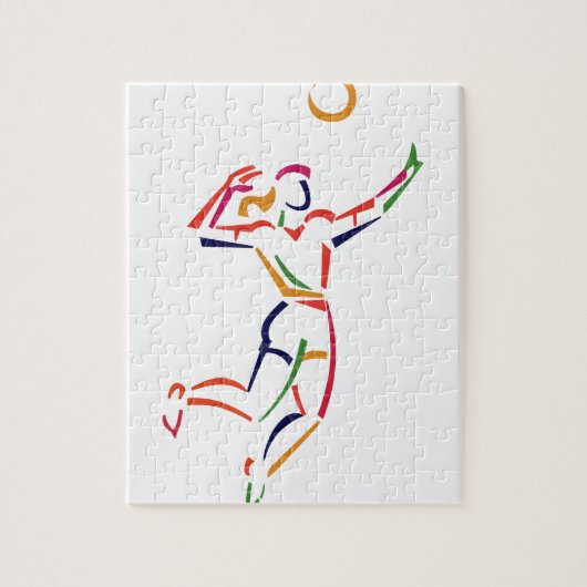 Vrouw Volleybalspeler Legpuzzel (Verticaal)