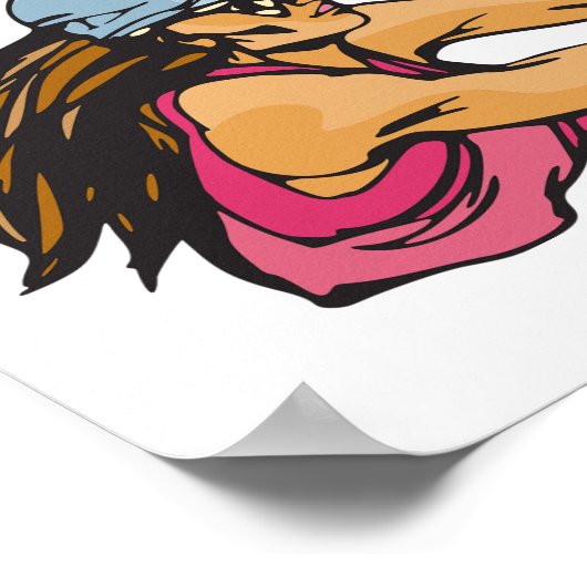 Vrouw Volleybalspeler Poster (Hoek)