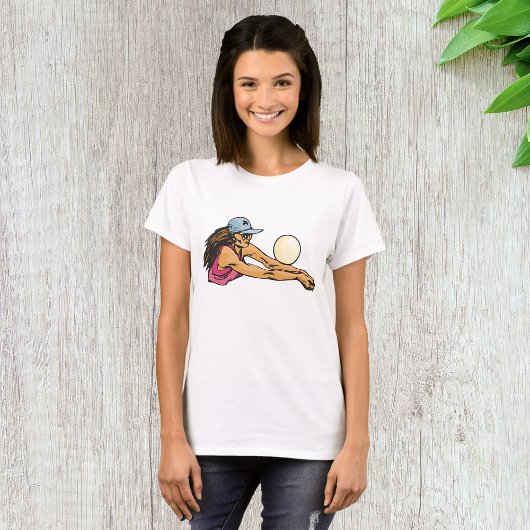 Vrouw Volleybalspeler T-shirt