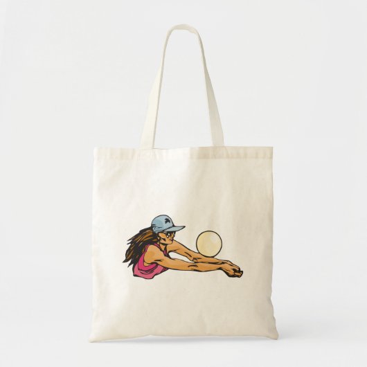Vrouw Volleybalspeler Tote Bag (Voorkant)