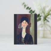 Vrouw voor de deur door Amedeo Modigliani Briefkaart (Staand voorkant)