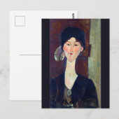 Vrouw voor de deur door Amedeo Modigliani Briefkaart (Voorkant / Achterkant)
