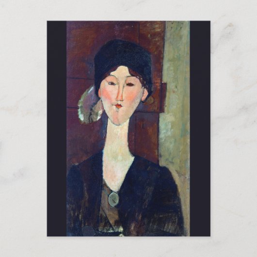 Vrouw voor de deur door Amedeo Modigliani Briefkaart (Voorkant)