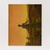 Vrouw voor de Rijzende Zon, Morning Light Legpuzzel (Verticaal)