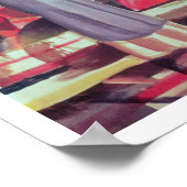 Vrouw voor een groot verlicht raam poster (Hoek)
