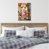 Vrouw voor een winkelvenster door August Macke Canvas Afdruk (Insitu (Slaapkamer))