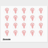 Vrouw voor Feminist Fist Social Justice Ronde Sticker (Vel)