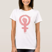 Vrouw voor Feminist Fist Social Justice T-shirt (Voorkant)