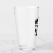 Vrouw voor het leven typografie bruiloft glas (Rechts)