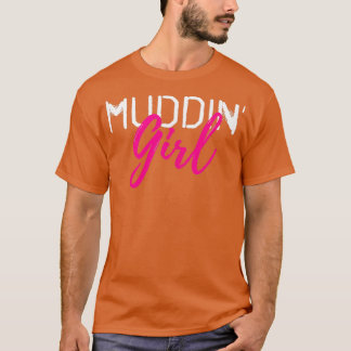 Vrouw voor muddebederf t-shirt