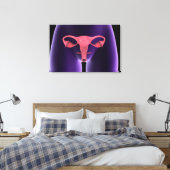 Vrouw Voortplantingsorganen, röntgenfoto-Uitzicht Canvas Afdruk (Insitu (Slaapkamer))
