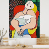 Vrouw voorzit, voeg tekst toe poster (Keuken)