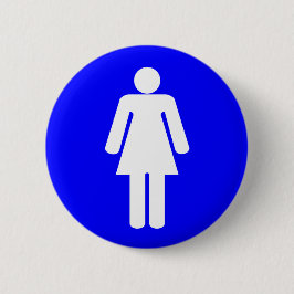 Vrouw vorm ronde button 5,7 cm
