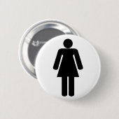 Vrouw vorm ronde button 5,7 cm (Voorkant /achterkant)