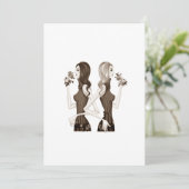 VROUW/VRIENDIN KRIJGEN SAMEN INVITE KAART (Staand voorkant)