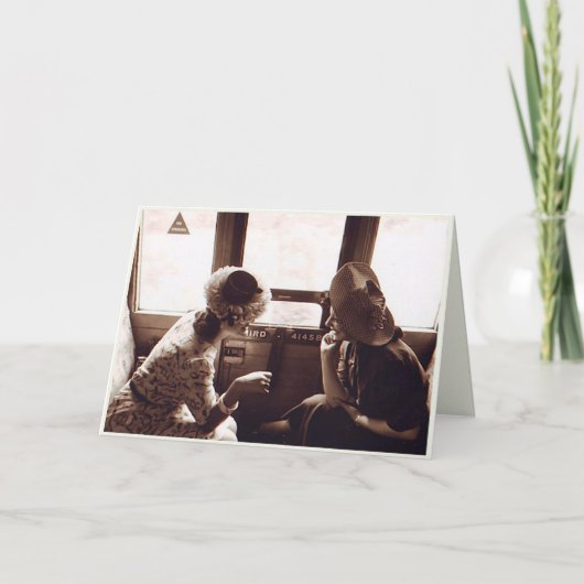 Vrouw-vriendschapsWenskaart Kaart (Voorkant)