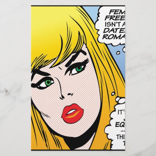 vrouw-vrij briefpapier (Voorkant)