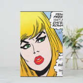 vrouw-vrij briefpapier (Staand voorkant)