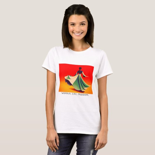 Vrouw: Vrijheid van leven 01 T-shirt (Voorkant volledig)