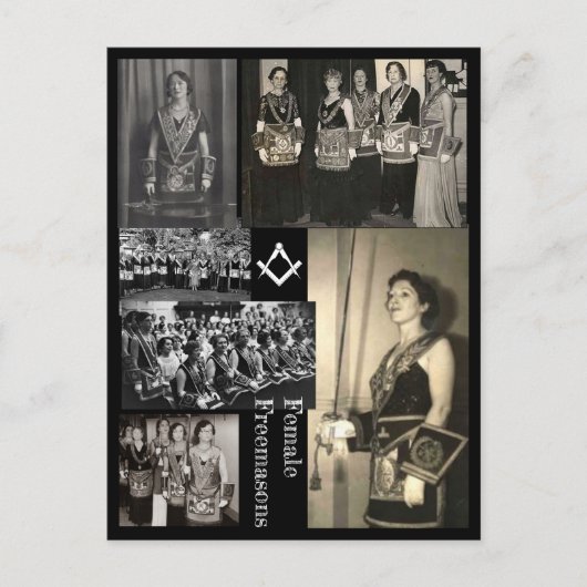 Vrouw Vrijmetselaars Briefkaart (Voorkant)