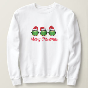 Vrouw: Vrouw overhemd Holiday Penguin Carolers Trui
