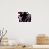 Vrouw, vrouw, portret, model, kunst poster (Keuken)