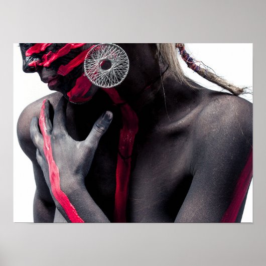Vrouw, vrouw, portret, model, kunst poster (Voorkant)