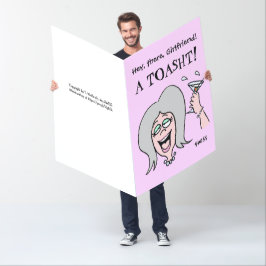 Vrouw: Vrouw Silver Hair Funny Birthday Giant