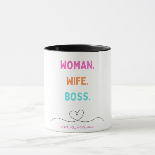Vrouw Vrouw Vrouw Baas Mama Empowerment Graphic Mok (Midden)
