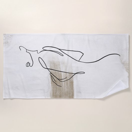 Vrouw vrouwelijke artistieke artistieke handdoek (Voorkant)