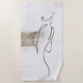 Vrouw vrouwelijke artistieke artistieke handdoek (Voorkant)