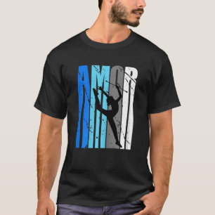 Vrouw Vrouwen Baton Twirling Blue Amor Quotes T-shirt