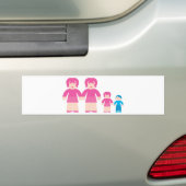 Vrouw Vrouwen en kinderen Bumpersticker (Op auto)