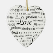 Vrouw: Vrucht van de Geest Zwart-wit Keramisch Ornament (Rechts)