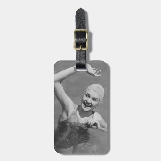 Vrouw Wachten Bagagelabel (Voorkant verticaal)