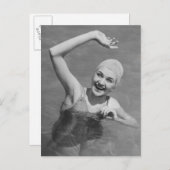 Vrouw Wachten Briefkaart (Voorkant / Achterkant)