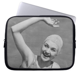 Vrouw Wachten Laptop Sleeve