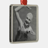 Vrouw Wachten Metalen Ornament (Rechts)