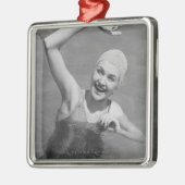 Vrouw Wachten Metalen Ornament (Links)