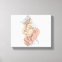 Vrouw Wall Art, Abstract Vrouw Print