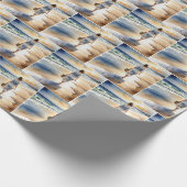 Vrouw Wandelen Het Strand Waterverf Cadeaupapier (Hoek)