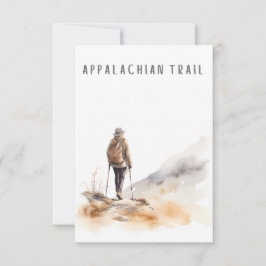 Vrouw Wandelen op de Appalachian Trail Blank Kaart