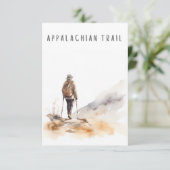Vrouw Wandelen op de Appalachian Trail Blank Kaart (Staand voorkant)