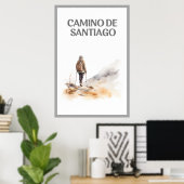 Vrouw Wandelen op het Camino de Santiago Poster (Thuiskantoor)