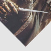 Vrouw Warrior gekleed in zwart Sci Fi Decoupage Tissuepapier (Detail)